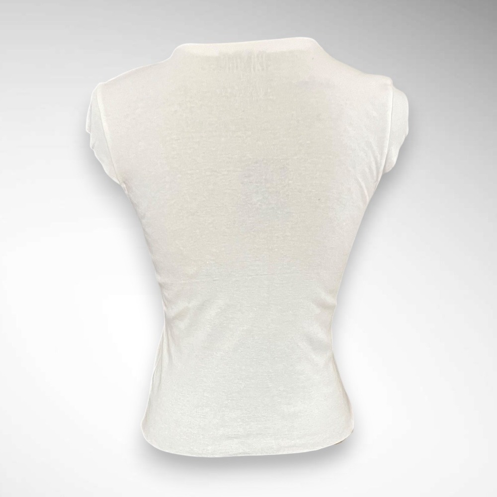 THREADS ON 9TH White Don't Wake the Dreamer Short Sleeve Baby Tee Small | NWOT - Picture 4 of 5